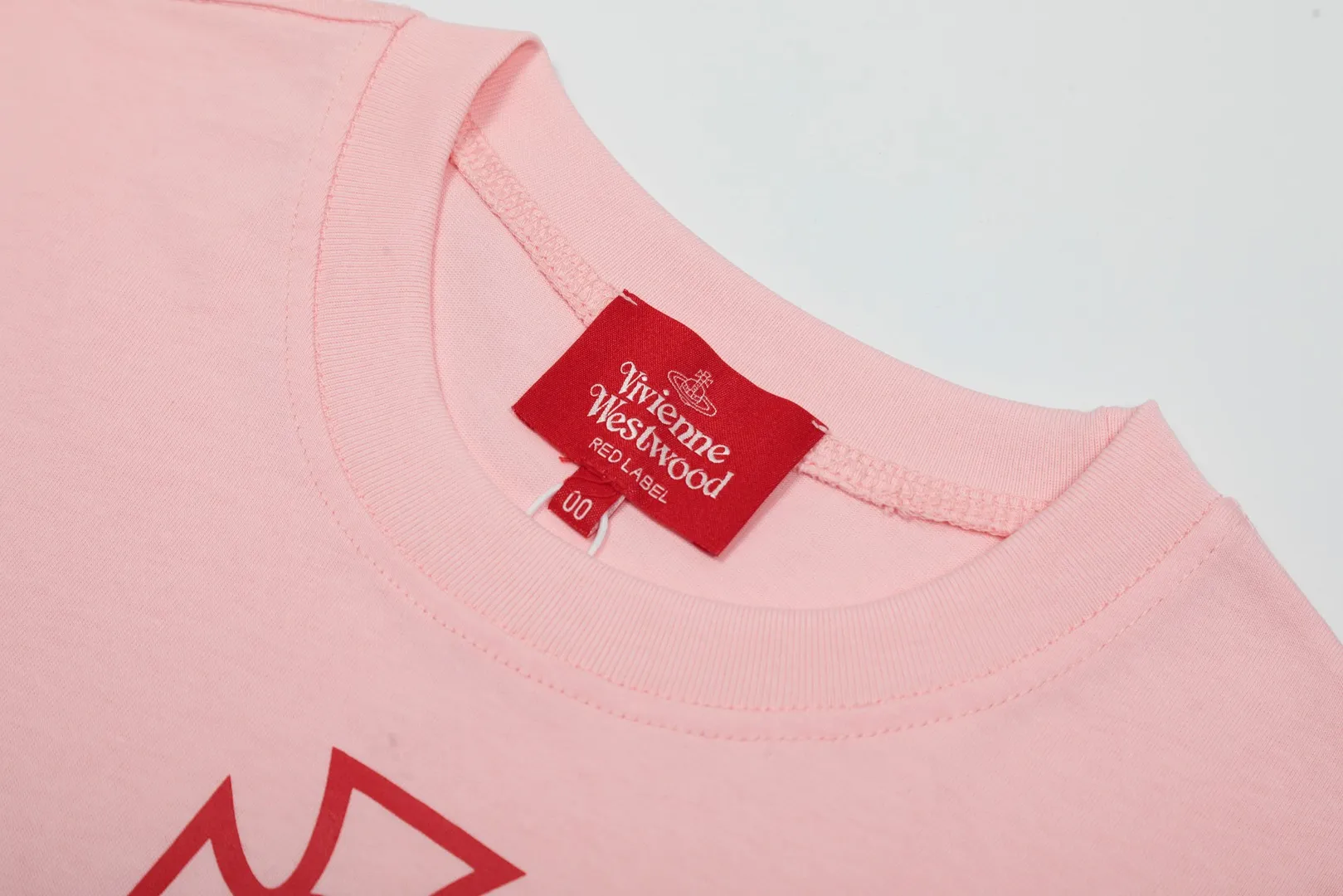 VIVI990# "Top hot style" vivienne west wood Western Wood Queen Mother Year of the Snake limited short-sleeved 2025 top hot style 240g 32 count high-density double yarn pure cotton, comfortable fabric Size: XS-L Color: white red black red pink
